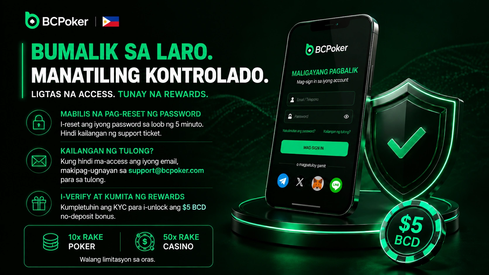 BC Poker balik sa laro kontrolado at ligtas na access
